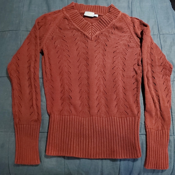 2/$20 Maroon V-Neck Sweater - Picture 2 of 4